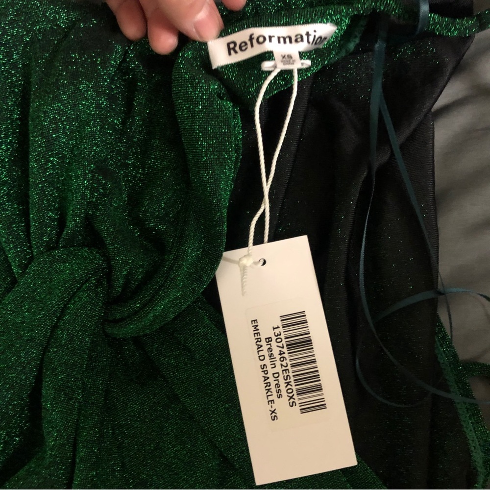 Reformation Emerald Green Midi Dress - Picture 7 of 8